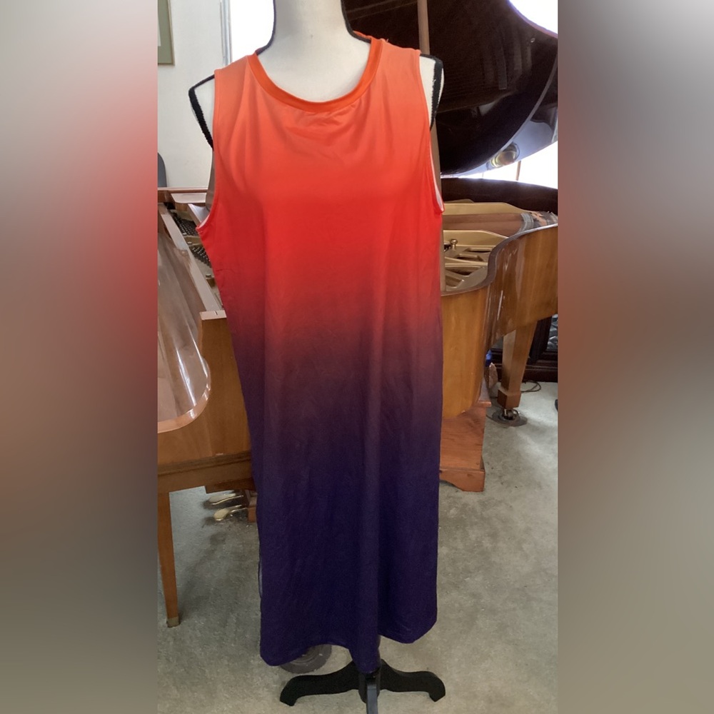 Pink Daisy - tie dye gradient midi dress - pink/purple - size XL - new